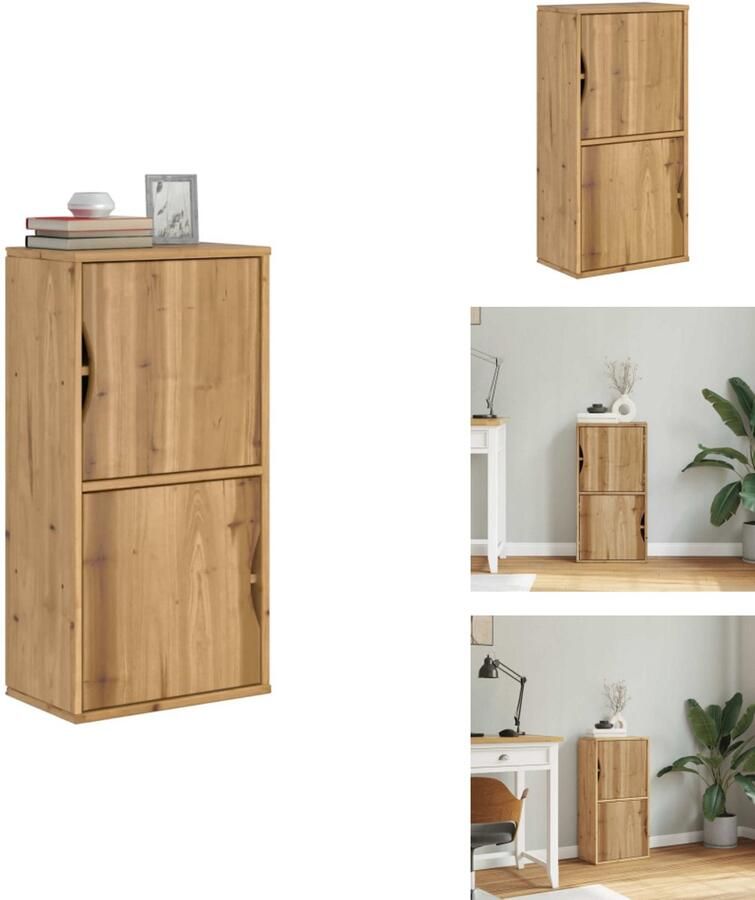VidaXL Zijkast Bijzetkasten Kast Dressoir Bijzetkast ODDA 40x24x79 cm massief grenenhout