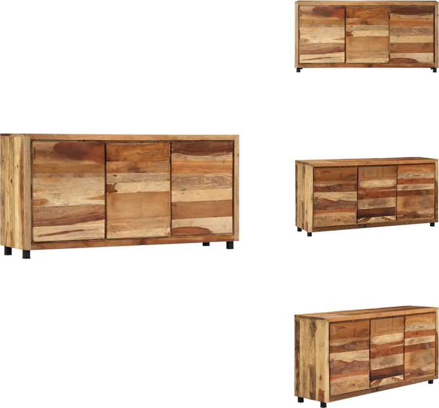 VidaXL Zijkast Zijkasten Dressoir Dressoirs Bijzetkast 160x38x79 cm massief gerecycled hout