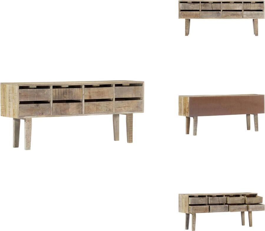 VidaXL Zijkast Zijkasten Dressoir Dressoirs Dressoir 140x30x60 cm massief mangohout