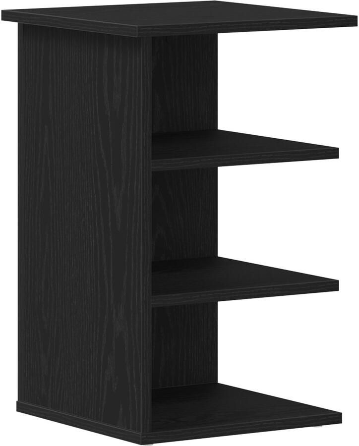 VidaXL Side Cabinet Zwart Eiken Bewerkt hout Middelgroot Sideboard - Foto 2