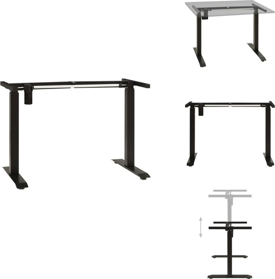 VidaXL Zit-stabureauframe Zit-stabureauframes Zit-stabureau Zit-stabureaus Zit-stabureauframe elektrisch gemotoriseerd zwart