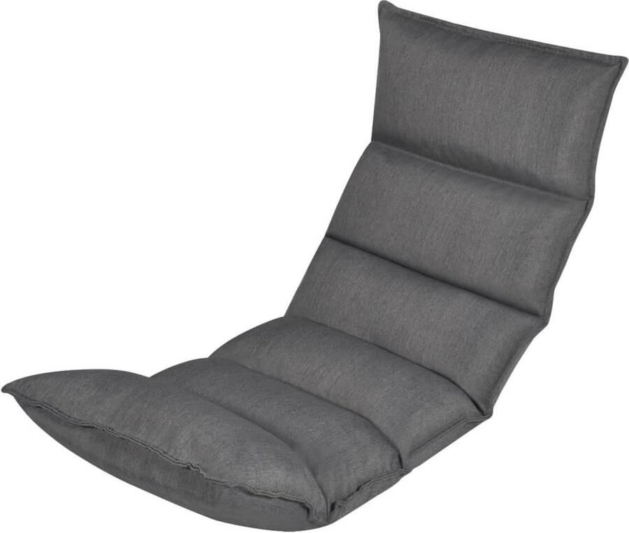 VidaXL Zitkussen Inklapbaar Grijs 130x50x13 cm Ligstoel Lounge Chair Tuinmeubilair Buitenschrijnwerk Relaxfauteuil Vouwbare Ligstoel Grijze Ligstoel Stof Ligstoel Ligbed Terras Meubels - Foto 2