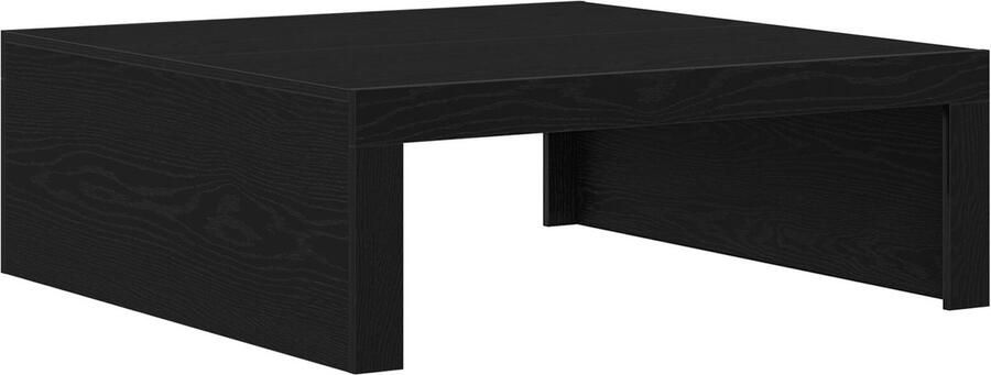 VidaXL Zwarte Eiken Houten Salontafel 100 x 100 x 35 cm Gemaakt van Kwalitatief Bewerkt Hout