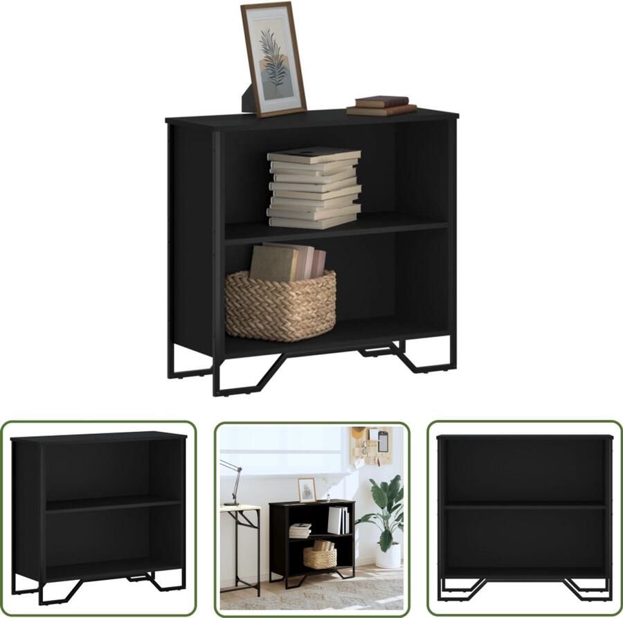 The Living Store Boekenkast 80x31x74 5 cm bewerkt hout zwart Boekenkast Zwarte Boekenkast Houten Boekenkast Boekenplank Opslagoplossing