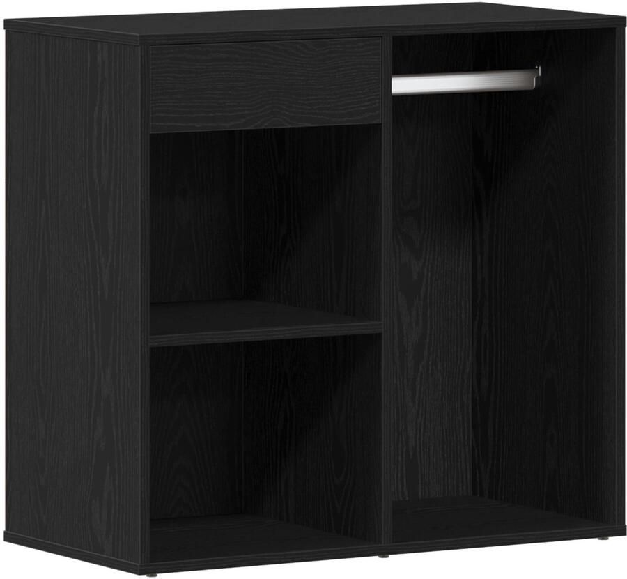 VidaXL Zwarte Eiken Cosmetica Cabinet 80x40x75 cm Gemaakt van Bewerkt Hout