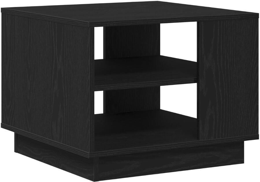 VidaXL Salontafel Zwart Eiken Bewerkt Hout Klein Salontafel Vierkant - Foto 2