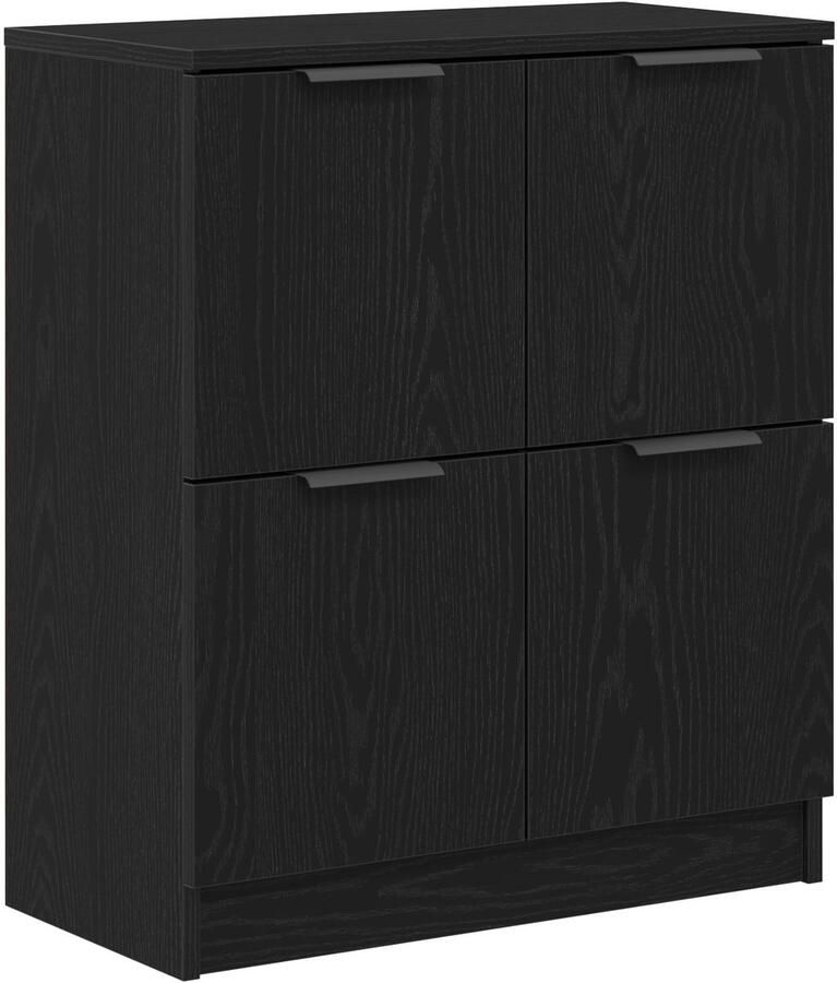 VidaXL Zwarte Eiken Sideboard 60 x 30 x 70 cm Gemaakt van Geengineerd Hout