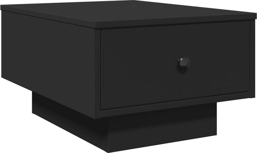 The Living Store Salontafel 60x45x31 cm bewerkt hout zwart Salontafel Zwarte Salontafel Houten Salontafel Bijzettafel Tv Tafeltje