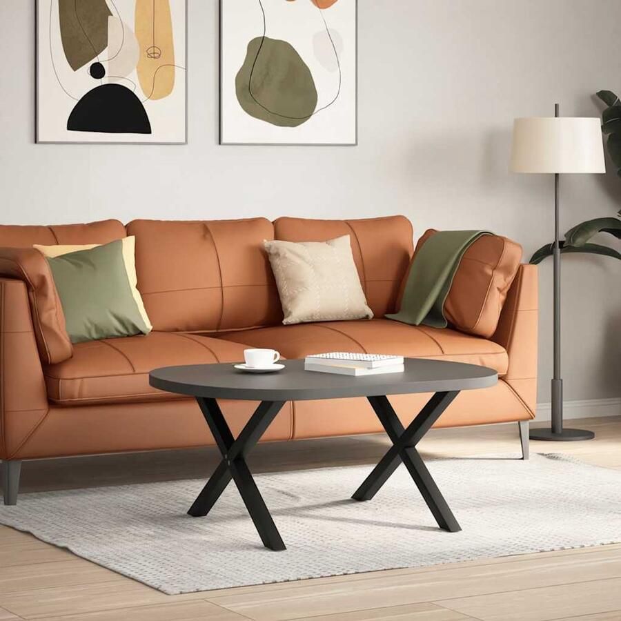 VidaXL Zwarte Stalen X-Vormige Salontafelpoten 70 cm Salontafel Potten Zwarte Tafelpoten X-vormige Tafelpoten Metalen Tafelpoten Salontafel Onderstel
