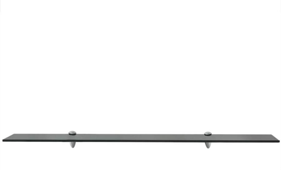 VidaXL Zwevend Schap Glas 100x10 cm Zwart Zwevende Plank Wandplank Zwarte Plank Glazen Plank Opbergplank