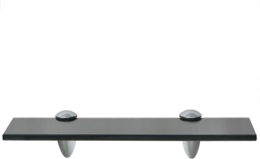 VidaXL Zwevend Schap 30x10 cm Zwart 8 mm Glas Zwevend Schap Wandplank Glazen Schap Zwarte Wandplank Modern Design