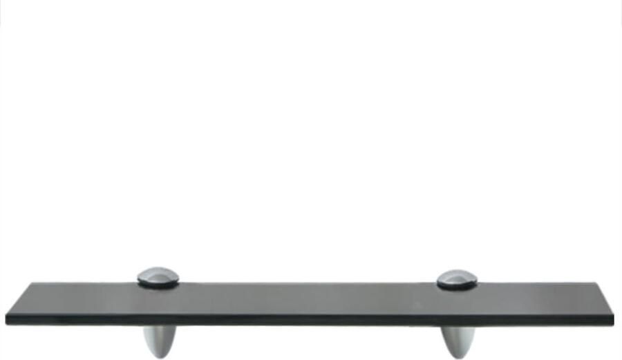 VidaXL Zwevend Schap 40x10 cm 8 mm Glas Zwart Zwevende Plank Wandplank Glazen Schap Zwarte Wanddecoratie Modern Design