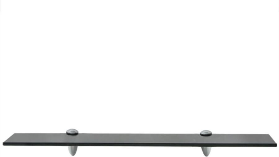 VidaXL Zwevend Schap 60x10 cm Zwart Glas Zwevend Schap Wandplank Glaswandplank Zwarte Wandplank Modern Design