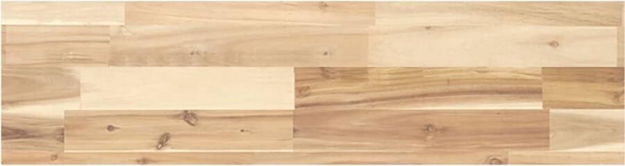 The Living Store Wandschap zwevend 100x20x4 cm onbehandeld massief acaciahout Zwevende Wandplank Hout Acaciahout Plank Zweefplank Decoratieve Wandplank