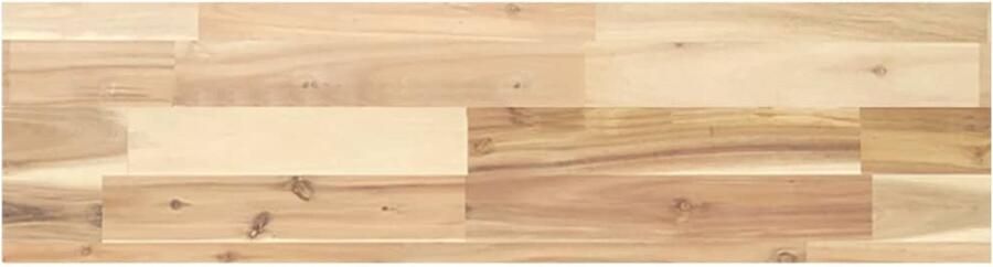The Living Store Wandschap zwevend 80x20x4 cm onbehandeld massief acaciahout Zwevende Plank Wandplank Acaciahout Houten Wandplank Living Room Decoratie