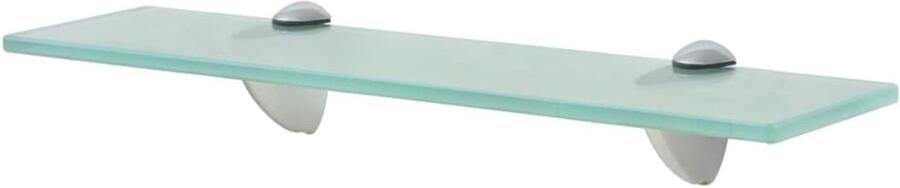 VidaXL Zwevende Glas Schappen 40x20cm Set van 2 Zwevende Wandplank Glazen Wandplank Wanddecoratie Opbergruimte Transparante Wandplank