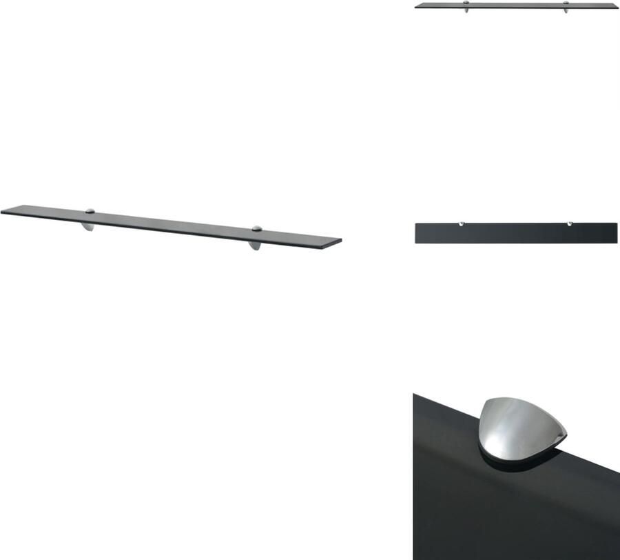 VidaXL Zwevende Plank Zwevende Planken Wandplank Wandplanken Zwevend schap 100x10 cm 8 mm glas