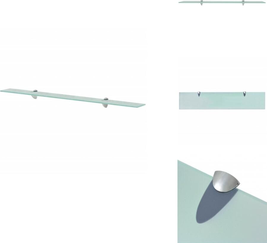 VidaXL Zwevende Plank Zwevende Planken Wandplank Wandplanken Zwevend schap 100x20 cm 8 mm glas - Foto 2