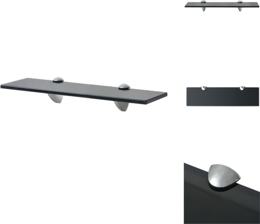 VidaXL Zwevende Plank Zwevende Planken Wandplank Wandplanken Zwevend schap 40x10 cm 8 mm glas - Foto 2