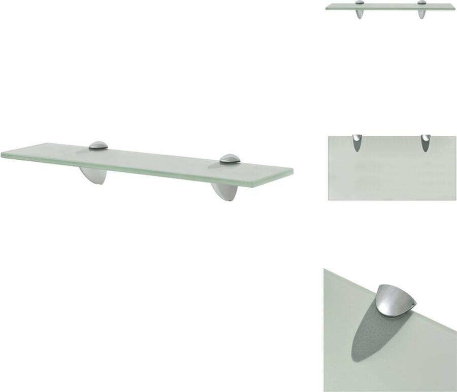 VidaXL Zwevende Plank Zwevende Planken Wandplank Wandplanken Zwevend schap 40x20 cm 8 mm glas
