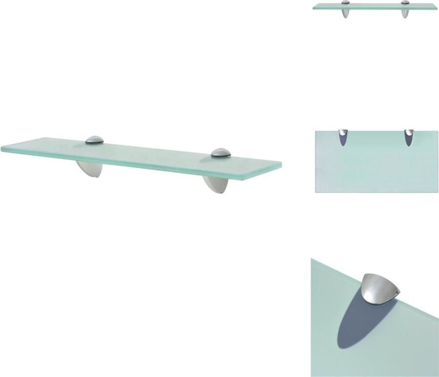 VidaXL Zwevende Plank Zwevende Planken Wandplank Wandplanken Zwevend schap 40x20 cm 8 mm glas