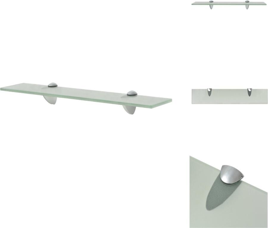 VidaXL Zwevende Plank Zwevende Planken Wandplank Wandplanken Zwevend schap 50x10 cm 8 mm glas - Foto 3