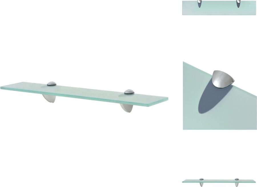 VidaXL Zwevende Plank Zwevende Planken Wandplank Wandplanken Zwevend schap 50x10 cm 8 mm glas