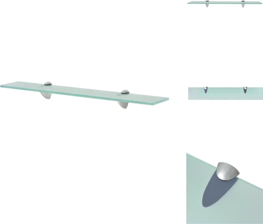 VidaXL Zwevende Plank Zwevende Planken Wandplank Wandplanken Zwevend schap 60x10 cm 8 mm glas - Foto 2