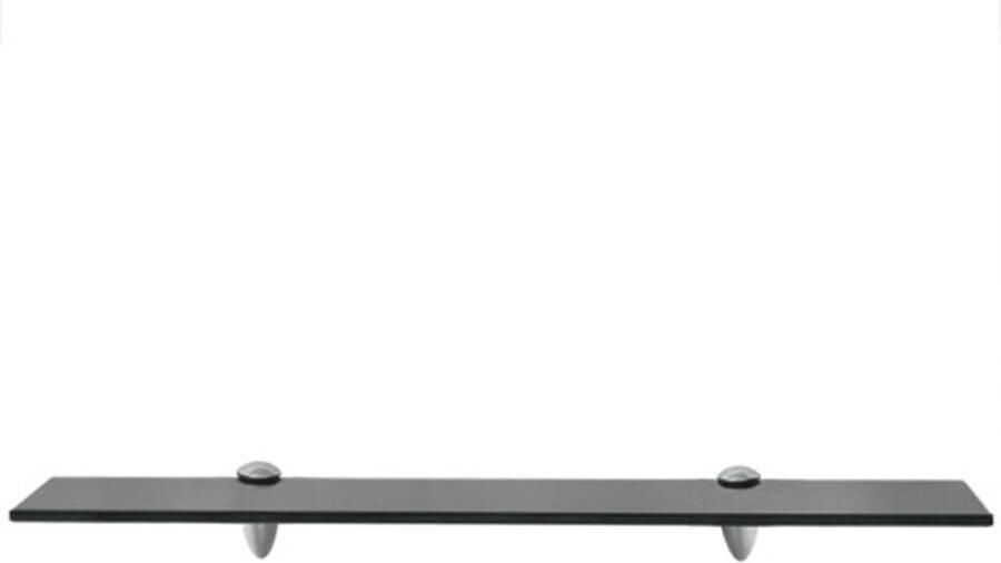 The Living Store Zwevend schap 60x20 cm 8 mm glas Zwevende Plank Wandplank Glaswandpaneel Vitrinekast Opbergplank