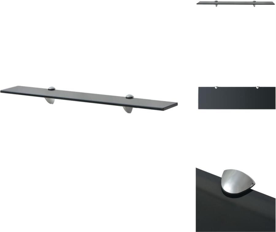 VidaXL Zwevende Plank Zwevende Planken Wandplank Wandplanken Zwevend schap 70x20 cm 8 mm glas - Foto 3
