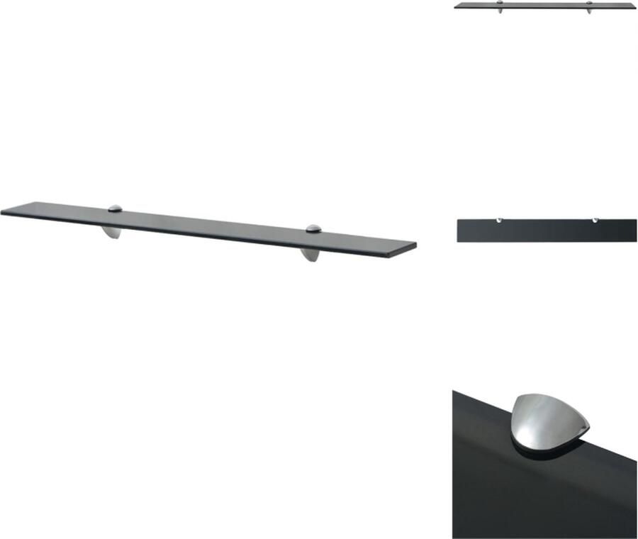 VidaXL Zwevende Plank Zwevende Planken Wandplank Wandplanken Zwevend schap 80x10 cm 8 mm glas - Foto 2