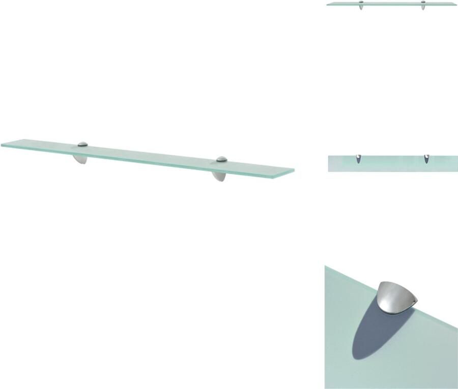 VidaXL Zwevende Plank Zwevende Planken Wandplank Wandplanken Zwevend schap 80x10 cm 8 mm glas - Foto 2