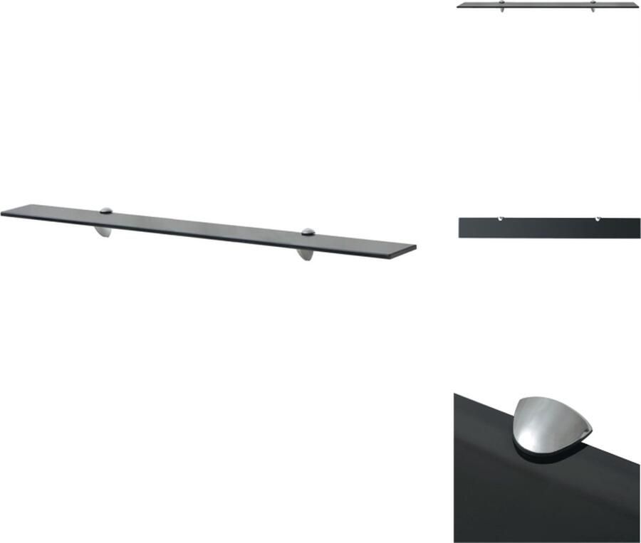 VidaXL Zwevende Plank Zwevende Planken Wandplank Wandplanken Zwevend schap 90x10 cm 8 mm glas - Foto 2