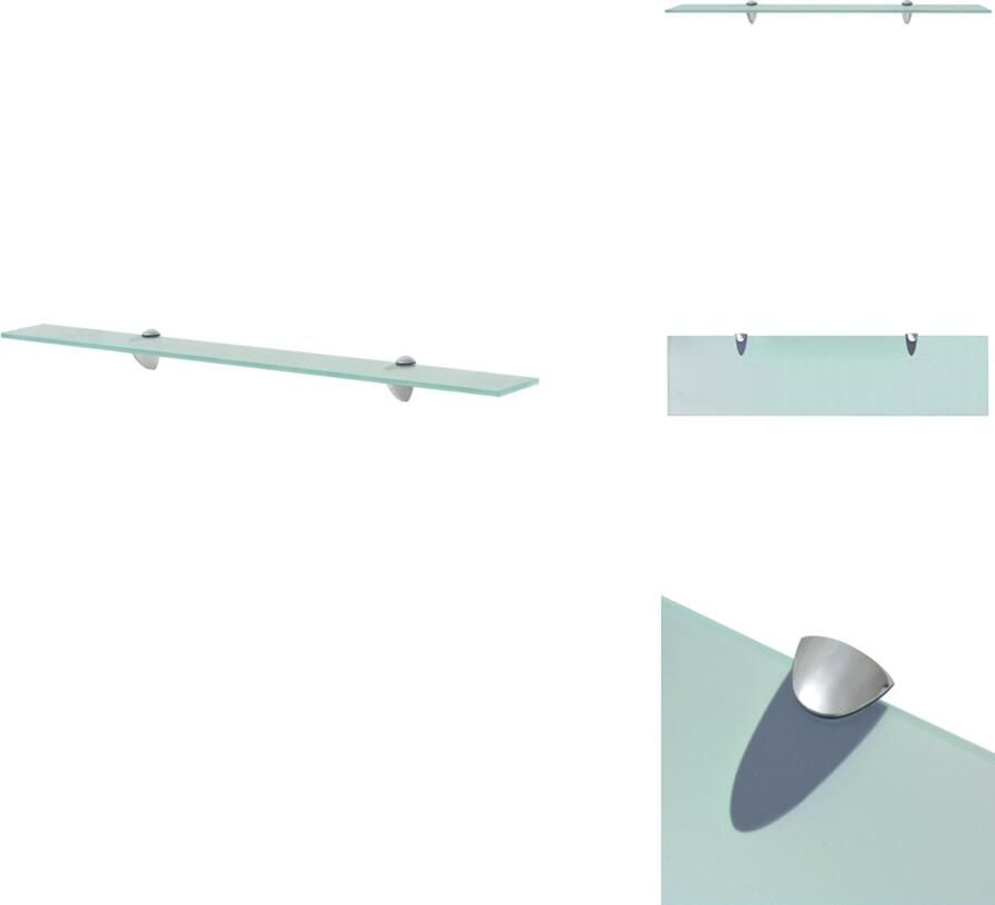 VidaXL Zwevende Plank Zwevende Planken Wandplank Wandplanken Zwevende plank 80x20 cm 8 mm glas