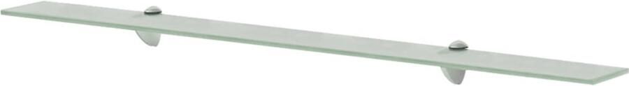 VidaXL Zwevende Schappen 100x10 cm Set van 2 Zwevende Plank Wandplank Badkamerschaps Glazen Schap Opbergruimte