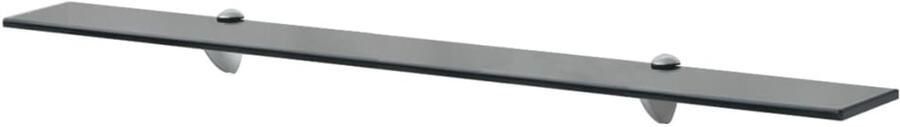 VidaXL Zwevende Schappen 2 stuks 90x10 cm Glas Zwevende Plank Wandplank Glazen Schap Zwarte Wanddecoratie Opbergruimte