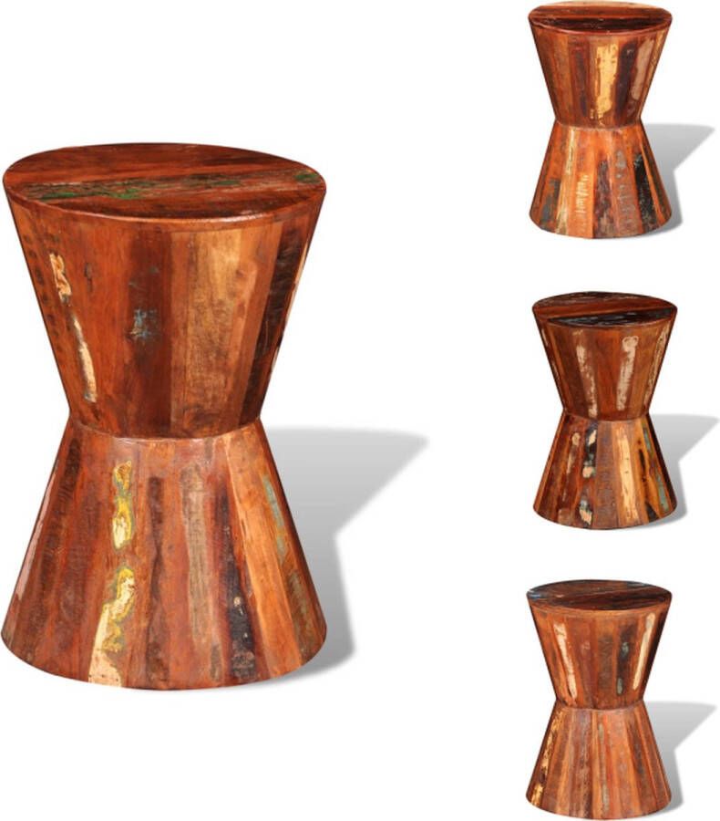 VidaXL Kruk Krukken Houten Kruk Houten Krukken Kruk massief gerecycled hout - Foto 2