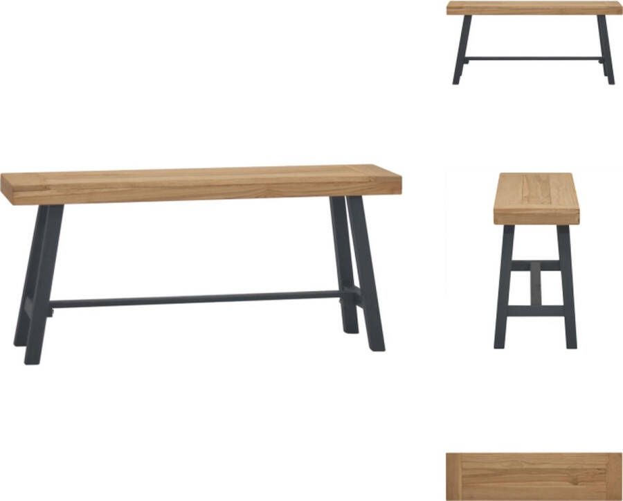 VidaXL Bankje Bankjes Houten Bankje Bank Bankje 110 cm massief teakhout