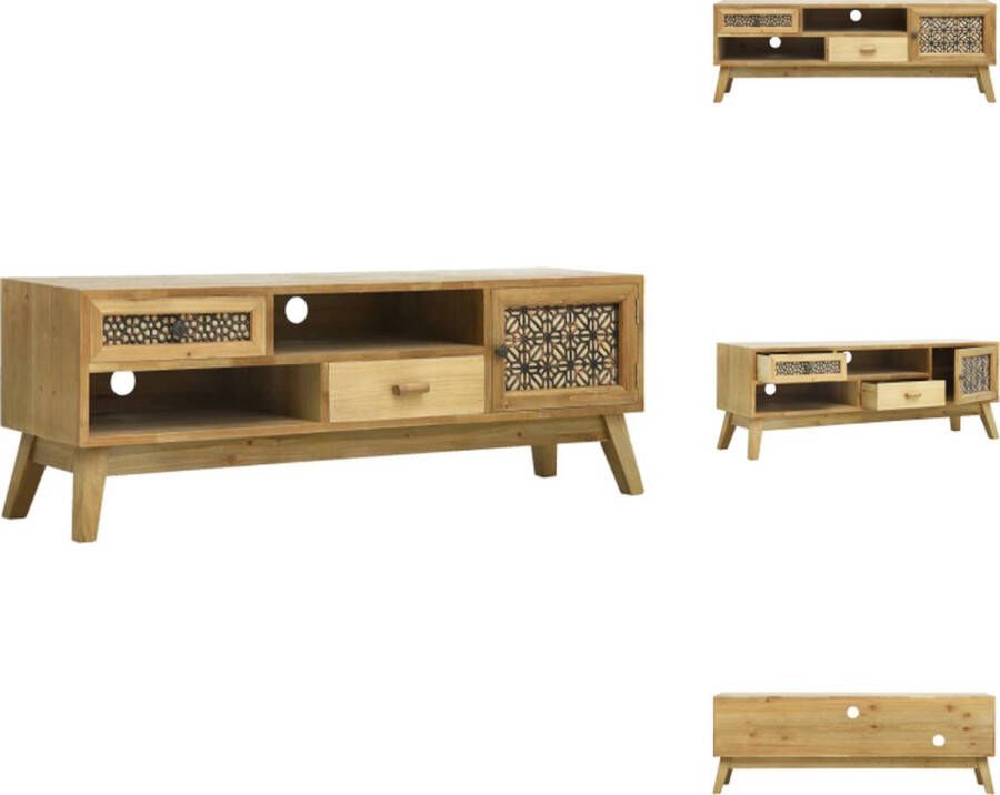 VidaXL Tv-meubel Tv-meubelen Tv Kast Opbergkast Tv-meubel 120x30x42 cm bewerkt hout bruin