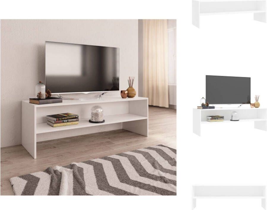 VidaXL Tv-meubel Tv-meubels Tv-meubelen Tv-meubilair Tv-meubel 120x40x40 cm bewerkt hout wit