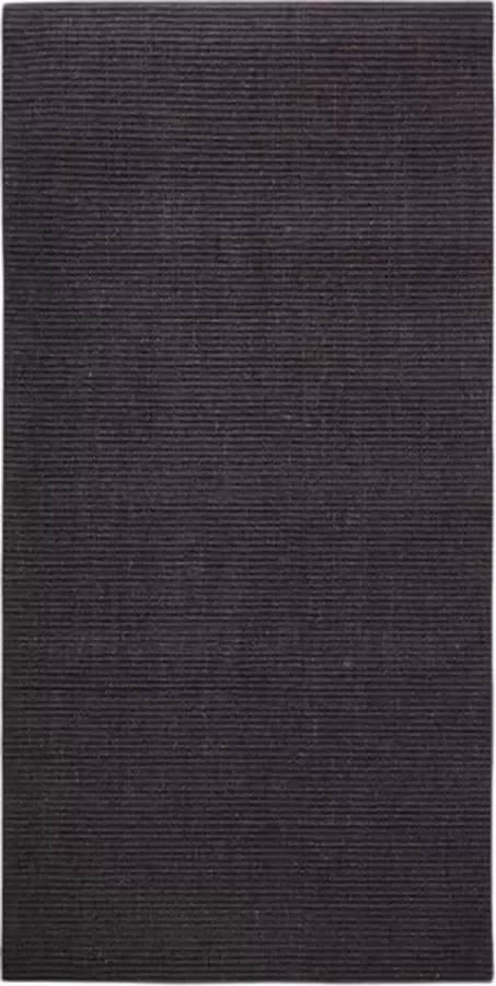 VidaXL Vloerkleed 100x200 cm natuurlijk sisal zwart
