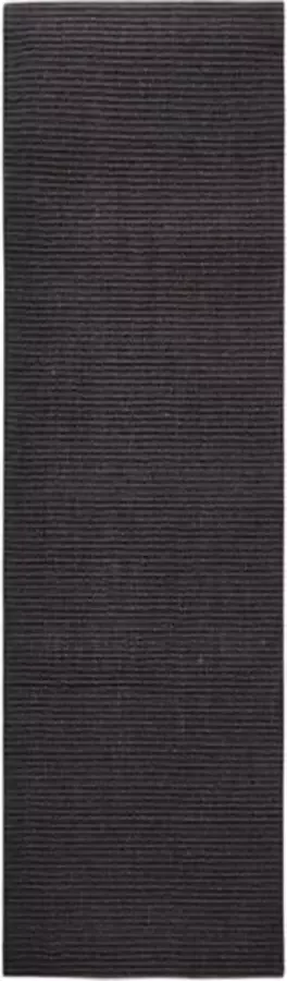 VidaXL -Vloerkleed-100x350-cm-natuurlijk-sisal-zwart