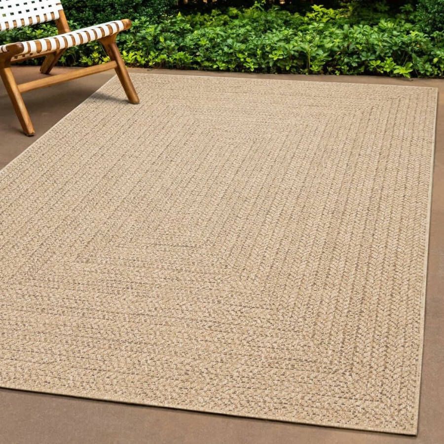 vidaXL Vloerkleed 160x230 cm voor binnen en buiten jute look