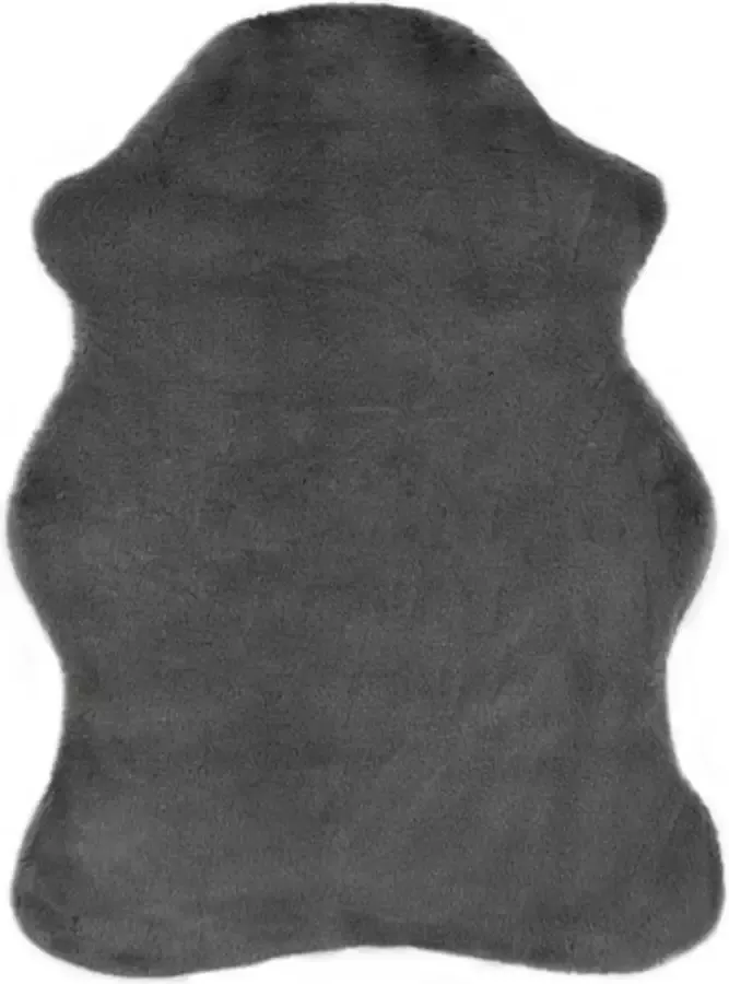 VidaXL -Vloerkleed-65x95-cm-kunstkonijnenbont-donkergrijs - Foto 2