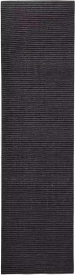 VidaXL -Vloerkleed-66x250-cm-natuurlijk-sisal-zwart