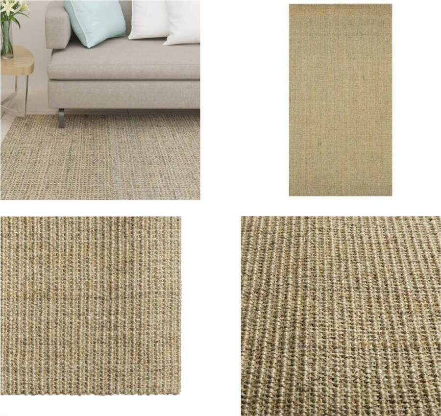 VidaXL Vloerkleed 80x150 cm natuurlijk sisal taupe Vloerkleed Vloerkleden Kleed Tapijt