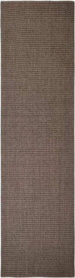 vidaXL Vloerkleed 80x300 cm natuurlijk sisal bruin