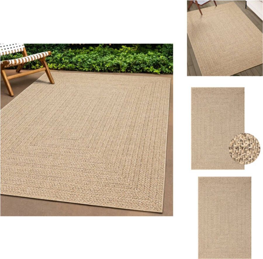 VidaXL Vloerkleed Buitentapijt 200 x 290 cm PP-materiaal Jute-look Veelzijdig te gebruiken Eenvoudig schoon te maken Vloerkleed