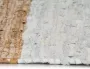 VidaXL Vloerkleed chindi handgeweven 80x160 cm leer lichtgrijs en tan - Thumbnail 2