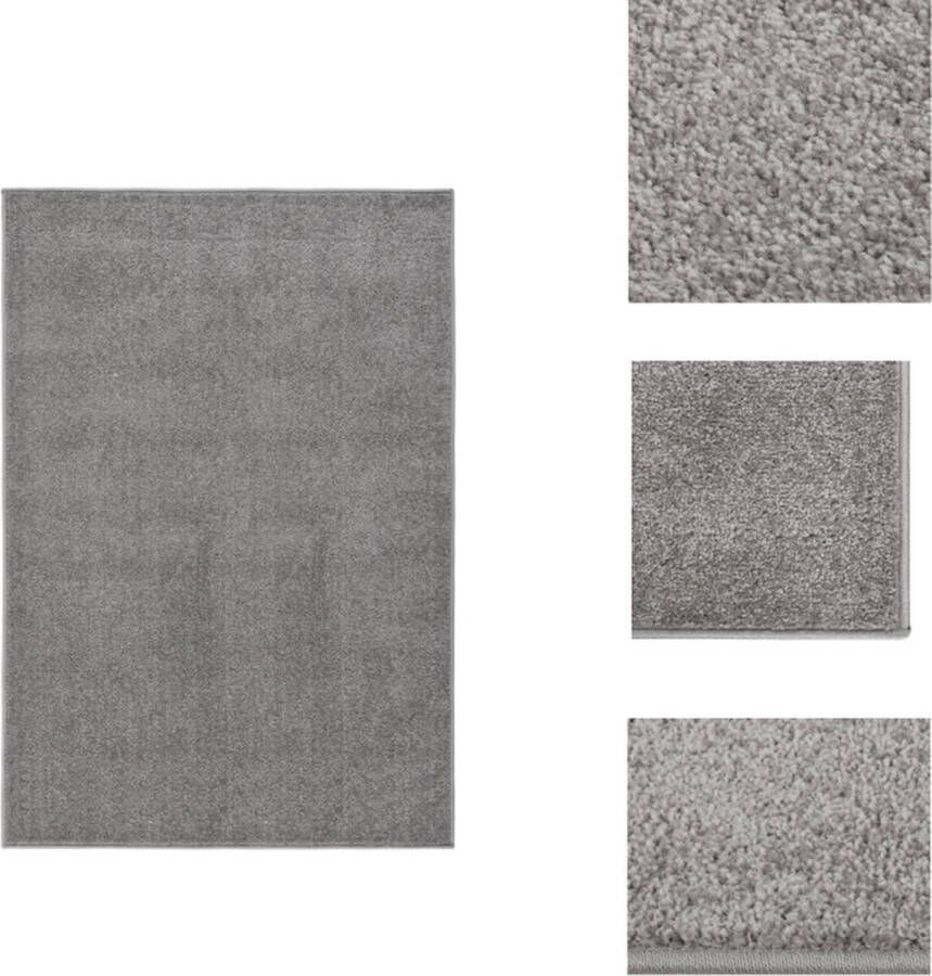 VidaXL Vloerkleed Vloerkleden Kleed Loper Vloerkleed kortpolig 160x230 cm grijs - Foto 2